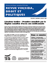 Revue VIH/sida, droit et politiques 13(1) juillet 2008